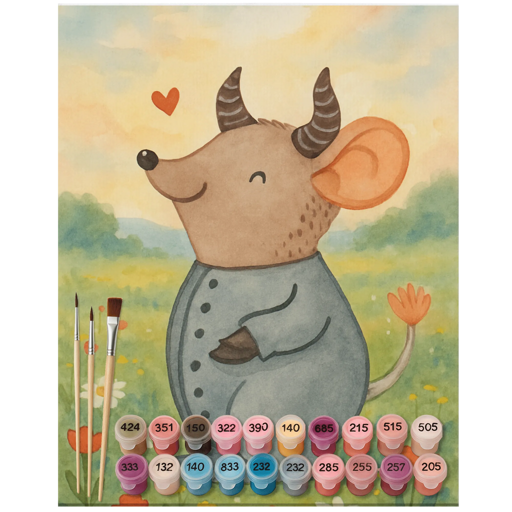 Paint by Numbers Taurus Astrology Design kreativ set, Malen nach Zahlen, malset, zahlenbilder, malen nach zahlen set, diy set, leinwand malset, Horoskop, Astrologie, Aszendent, Sternzeichen, Tierkreiszeichen, Geschenk, Stier, Geburtstagsgeschenk, Geschenkidee Zum Geburtstag