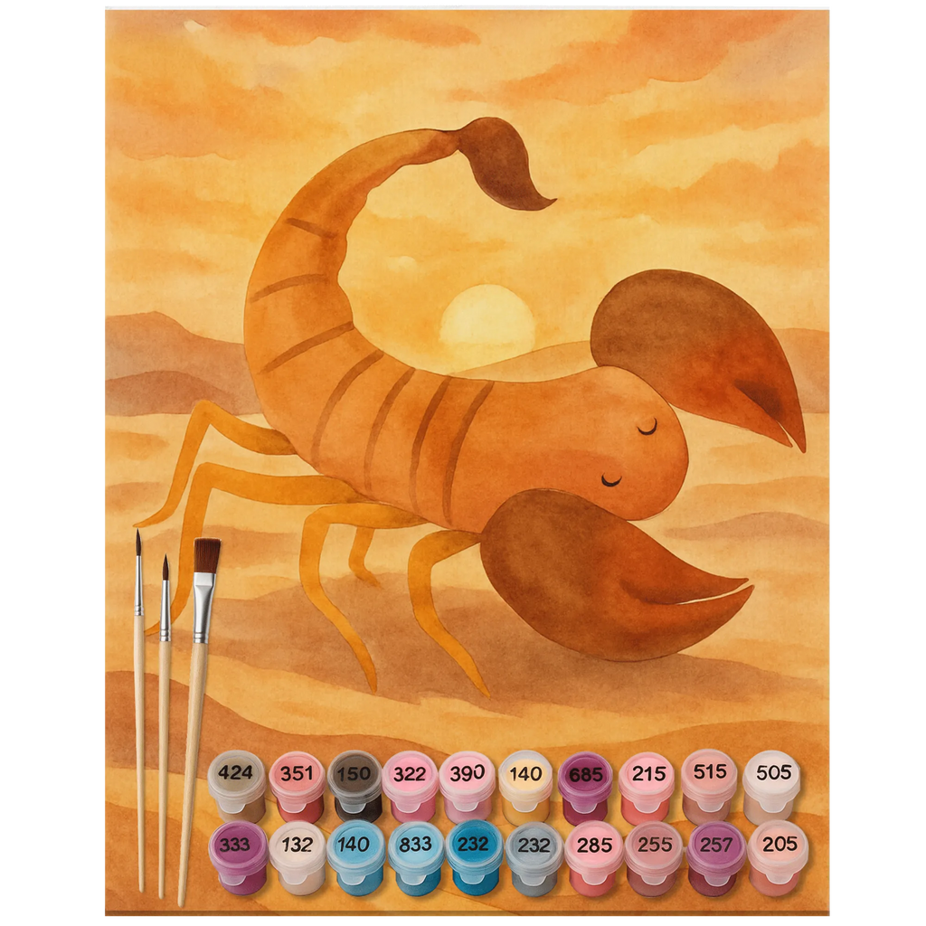 Malen nach Zahlen Sternzeichen Skorpion Design Malen, Kunstwerk, Baseln, DIY, Bastelidee, Malen nach Zahlen, Künstler, Ausmalbild, Kreativität, Tierkreiszeichen, Sternzeichen, Horoskop, Astrologie, Aszendent, Geschenk Oktober, Geburtstag November, Geschenk November, Skorpion Geschenk, Skorpione, Geburtstag Oktober, Skorpion Sternzeichen