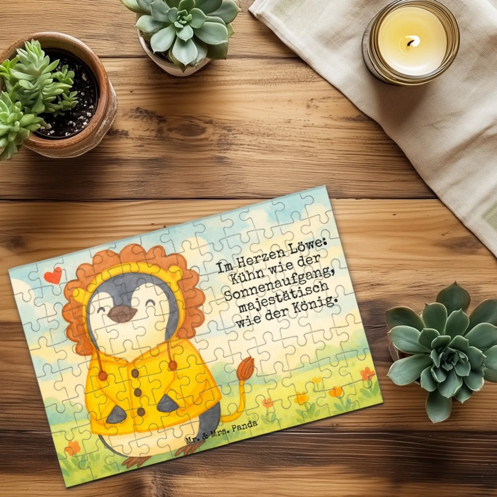 Puzzle Löwe Astrologie Design Puzzle, Tierkreiszeichen, Sternzeichen, Horoskop, Astrologie, Aszendent, Geburtstagsgeschenk, Geschenkidee zum Geburtstag, Sternzeichen Löwe, Löwe