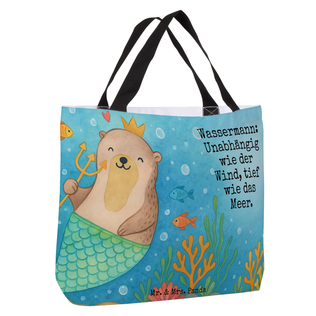 Shopper Wassermann Astrologie Design Beutel, Einkaufstasche, Tasche, Strandtasche, Einkaufsbeutel, Shopper, Schultasche, Freizeittasche, Tragebeutel, Schulbeutel, Alltagstasche, Tierkreiszeichen, Sternzeichen, Horoskop, Astrologie, Aszendent, Wassermann, Geburtstagsgeschenk, Geschenk