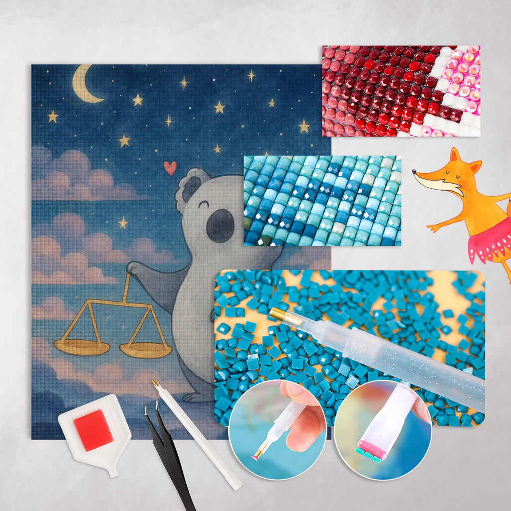 Diamond Painting Scale Astrology Design constellations, birthdays, astrology, zodiac, date of birth, month of birth