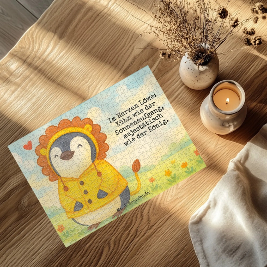 Puzzle Löwe Astrologie Design Puzzle, Tierkreiszeichen, Sternzeichen, Horoskop, Astrologie, Aszendent, Geburtstagsgeschenk, Geschenkidee zum Geburtstag, Sternzeichen Löwe, Löwe