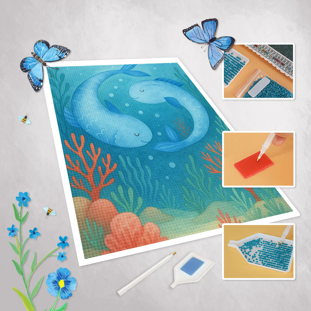 Diamond Painting Star sign fish Design constellations, birthdays, astrology, zodiac, date of birth, month of birth, fish constellation, fish, fish gift, gift march, fish sign, birthday february, birthday march, gift february