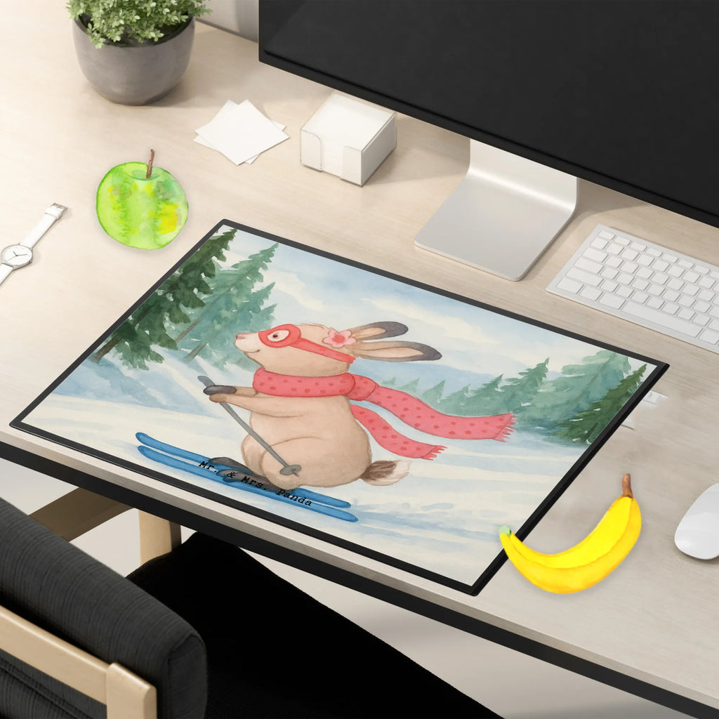 Schreibtischunterlage Hase Skifahren Design Schreibwaren, Schreibtisch Unterlagen, Schreibtischauflage, Schreibtischunterlage Groß, Büroartikel, Schreibunterlage, Bürobedarf, Geschenk, Sport, Sportart, Hobby, Schenken, Danke, Dankeschön, Auszeichnung, Gewinn, Sportler, Skiwettbewerb, Skifahren, Skirennen, Ski fahren, Skisport