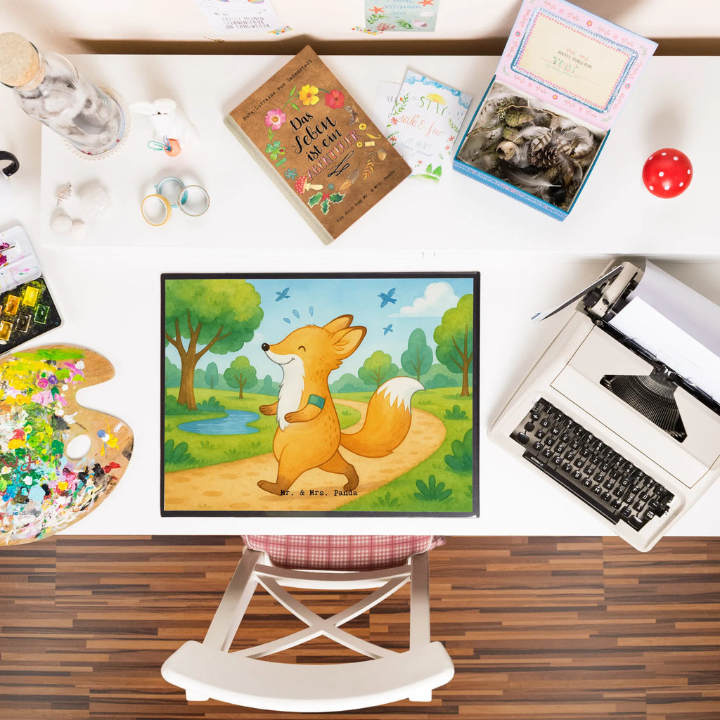 Schreibtischunterlage Fuchs Joggen Design Schreibunterlage, Büroartikel, Schreibtischunterlage Groß, Bürobedarf, Schreibwaren, Schreibtisch Unterlagen, Schreibtischauflage, Geschenk, Sport, Sportart, Hobby, Schenken, Danke, Dankeschön, Auszeichnung, Gewinn, Sportler, Laufen, Dauerlauf, Laufsport, Joggen