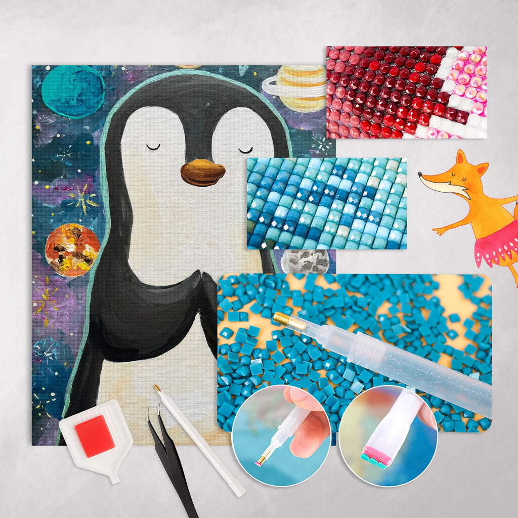Diamond Painting Penguin Universe Design Penguin, North Pole, Winter, Penguins