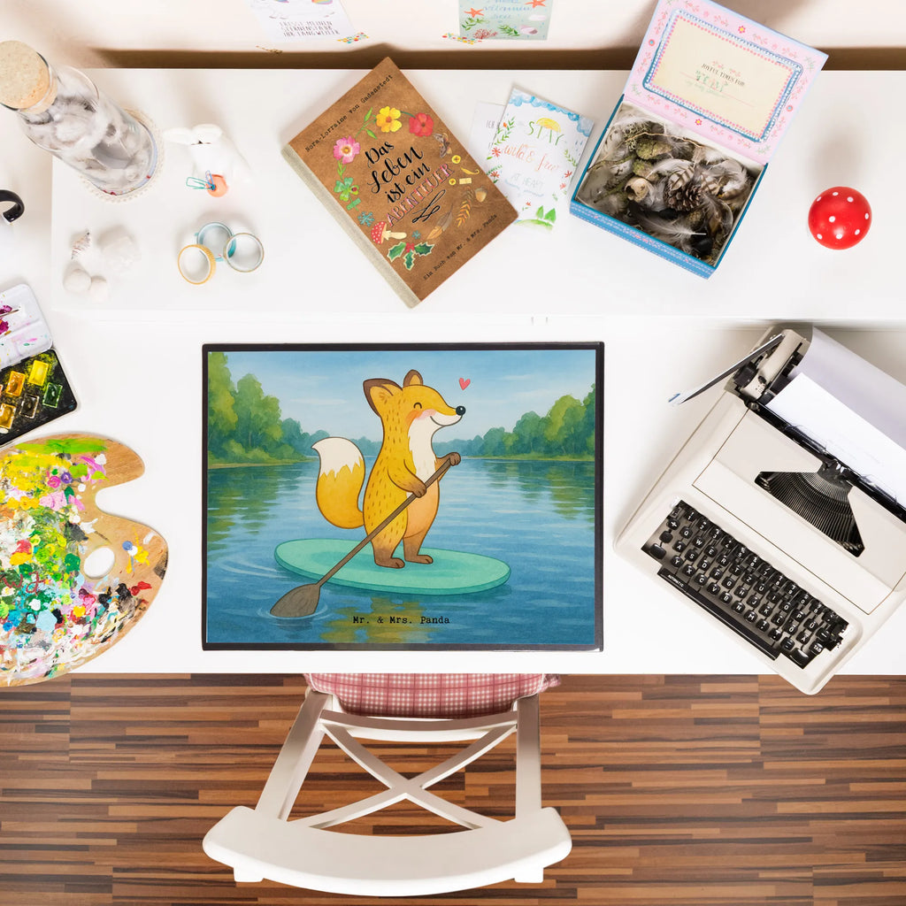 Schreibtischunterlage Fuchs Stand Up Paddling Design Schreibtischauflage, Schreibtischunterlage Groß, Schreibtisch Unterlagen, Schreibwaren, Schreibunterlage, Bürobedarf, Büroartikel, Geschenk, Sport, Sportart, Hobby, Schenken, Danke, Dankeschön, Auszeichnung, Gewinn, Sportler, subben, Stand up paddle, Stand Up Paddling, Paddle Boarding, SUB