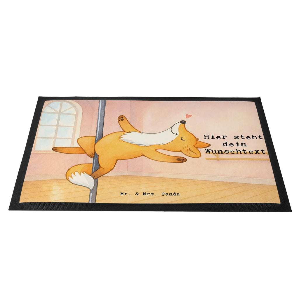 Personalisierte Fußmatte Fuchs Poledance Design Türvorleger mit Namen, Namensfussmatte, Personalisieruung, Fußmatte mit Namen, Personalisiert, Fußmatte bedrucken, Türvorleger personalisiert, Haustürmatte personalisiert, Bedrucken, Wunschnamen, Personalisierte Fußmatte, Geschenk, Sport, Sportart, Hobby, Schenken, Danke, Dankeschön, Auszeichnung, Gewinn, Sportler, Tanz, Pole Dance, Tanzen