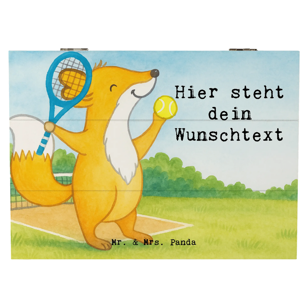 Personalisierte Holzkiste Fuchs Tennis spielen Design Holzkiste mit Namen, Geschenkbox personalisiert, Truhe Personalisiert, Schatulle mit Namen, mit Namen, Erinnerungsbox mit Namen, GEschenkdose personalisiert, Holzkiste Personalisiert, Erinnerungskiste Personalisiert, Erinnerungsbox Personalisiert, Kiste Personalisiert, Kiste mit Namen, Truhe mit Namen, Schatzkiste Personalisiert, Schatzkiste mit Namen, Aufbewahrungsbox mit Namen, Aufbewahrungsbox Personalisiert, Schatulle Personalisiert, Dekokiste mit Namen, Dekokiste Personalisiert, Erinnerungskiste, Geschenk, Sport, Sportart, Hobby, Schenken, Danke, Dankeschön, Auszeichnung, Gewinn, Sportler, Tennis spielen, Tennisverein, Ballsportart, Tennis Turnier, Tennisclub