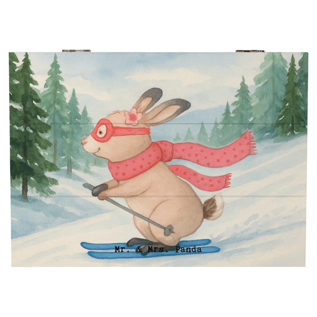 Holzkiste Hase Skifahren Design Aufbewahrungsbox, Truhe, Geschenkbox, Erinnerungskiste, Holzkiste, Geschenkdose, Kiste, Erinnerungsbox, Schatzkiste, Dekokiste, Schatulle, XXL, Geschenk, Sport, Sportart, Hobby, Schenken, Danke, Dankeschön, Auszeichnung, Gewinn, Sportler, Skiwettbewerb, Ski fahren, Skirennen, Skifahren, Skisport