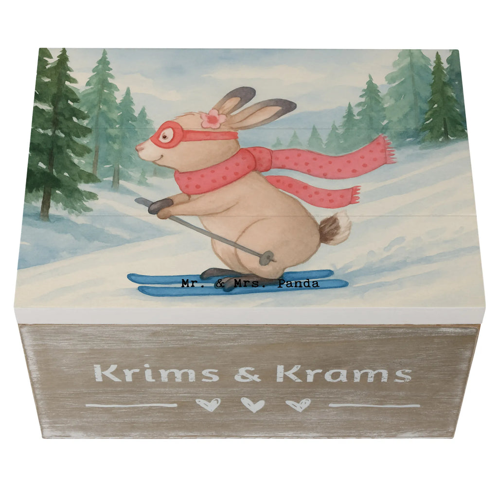 Holzkiste Hase Skifahren Design Aufbewahrungsbox, Truhe, Geschenkbox, Erinnerungskiste, Holzkiste, Geschenkdose, Kiste, Erinnerungsbox, Schatzkiste, Dekokiste, Schatulle, XXL, Geschenk, Sport, Sportart, Hobby, Schenken, Danke, Dankeschön, Auszeichnung, Gewinn, Sportler, Skiwettbewerb, Ski fahren, Skirennen, Skifahren, Skisport