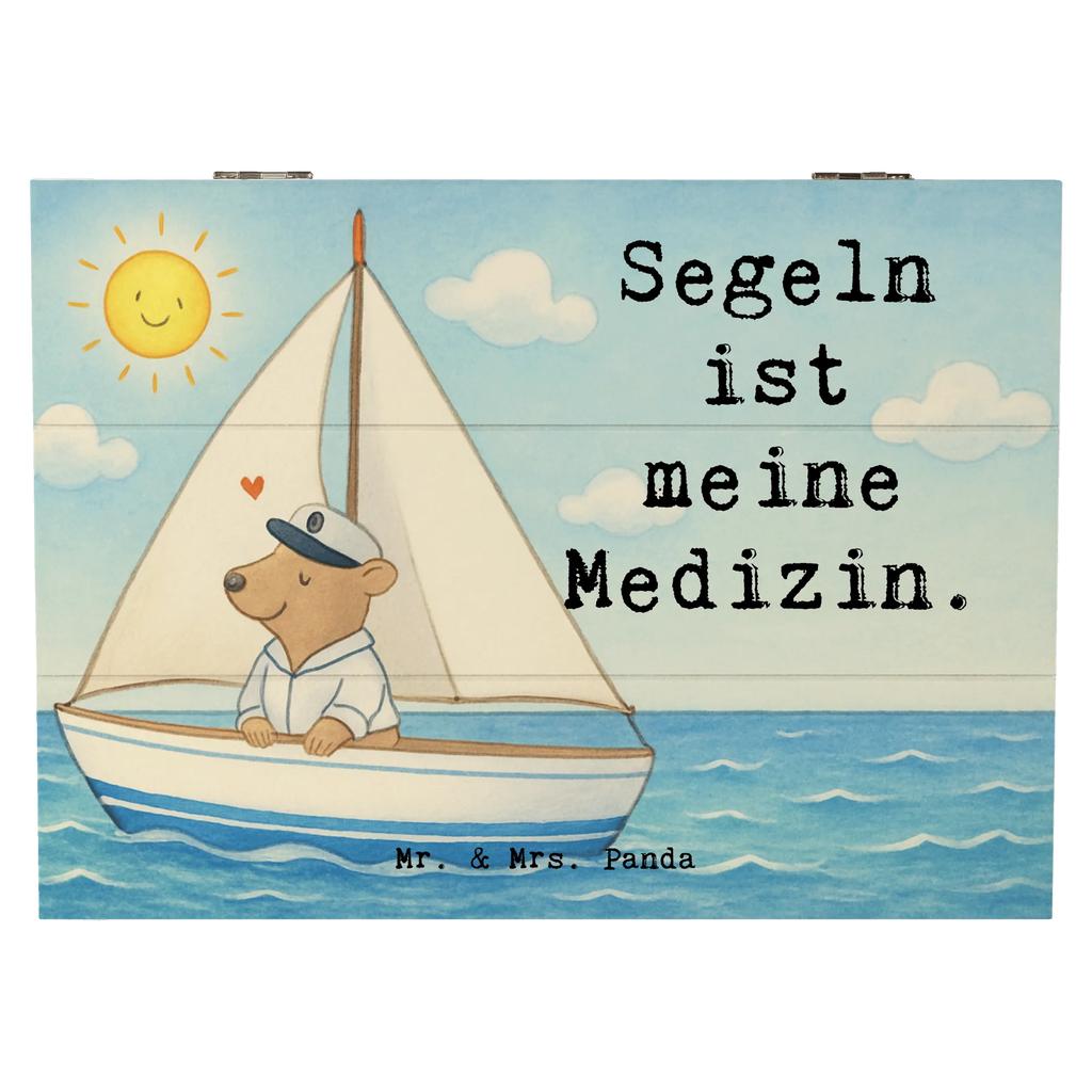 Holzkiste Bär Segeln Design Aufbewahrungsbox, Schatulle, Erinnerungsbox, Dekokiste, XXL, Truhe, Erinnerungskiste, Schatzkiste, Geschenkdose, Kiste, Holzkiste, Geschenkbox, Geschenk, Sport, Sportart, Hobby, Schenken, Danke, Dankeschön, Auszeichnung, Gewinn, Sportler, Segeltörn, Segelboot, Segelschule, segeln, Yachtclub