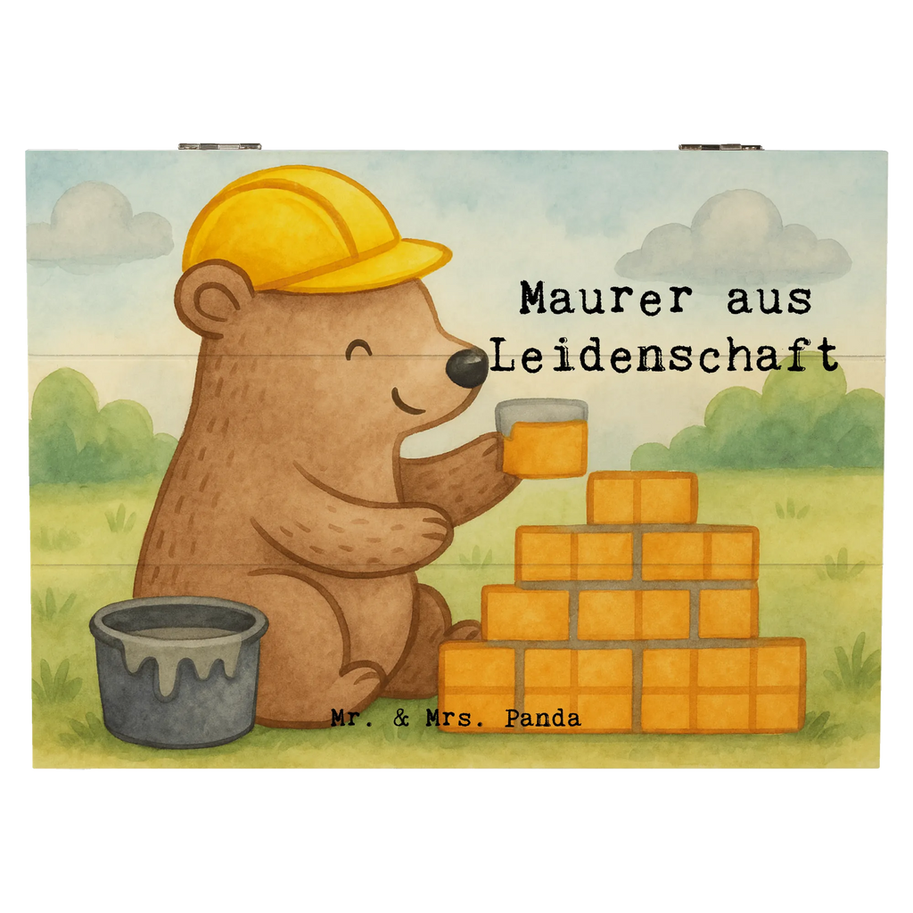 Holzkiste Maurer Leidenschaft Design Geschenkdose, XXL, Erinnerungskiste, Schatulle, Erinnerungsbox, Holzkiste, Dekokiste, Kiste, Geschenkbox, Schatzkiste, Truhe, Aufbewahrungsbox, Beruf, Ausbildung, Jubiläum, Abschied, Rente, Kollege, Kollegin, Geschenk, Schenken, Arbeitskollege, Mitarbeiter, Firma, Danke, Dankeschön, Gesellenprüfung, Maurer, Handwerker, Maurermeister, Maurerbetrieb