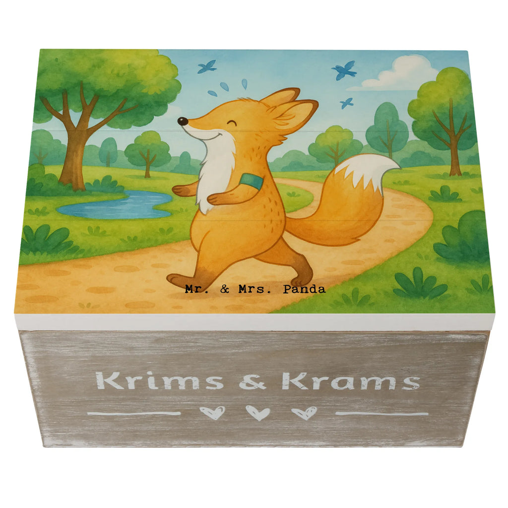Holzkiste Fuchs Joggen Design Erinnerungskiste, Dekokiste, Holzkiste, XXL, Kiste, Schatzkiste, Aufbewahrungsbox, Geschenkbox, Erinnerungsbox, Schatulle, Truhe, Geschenkdose, Geschenk, Sport, Sportart, Hobby, Schenken, Danke, Dankeschön, Auszeichnung, Gewinn, Sportler, Dauerlauf, Laufsport, Joggen, Laufen