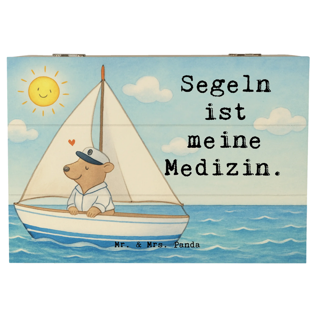 Holzkiste Bär Segeln Design Aufbewahrungsbox, Schatulle, Erinnerungsbox, Dekokiste, XXL, Truhe, Erinnerungskiste, Schatzkiste, Geschenkdose, Kiste, Holzkiste, Geschenkbox, Geschenk, Sport, Sportart, Hobby, Schenken, Danke, Dankeschön, Auszeichnung, Gewinn, Sportler, Segeltörn, Segelboot, Segelschule, segeln, Yachtclub