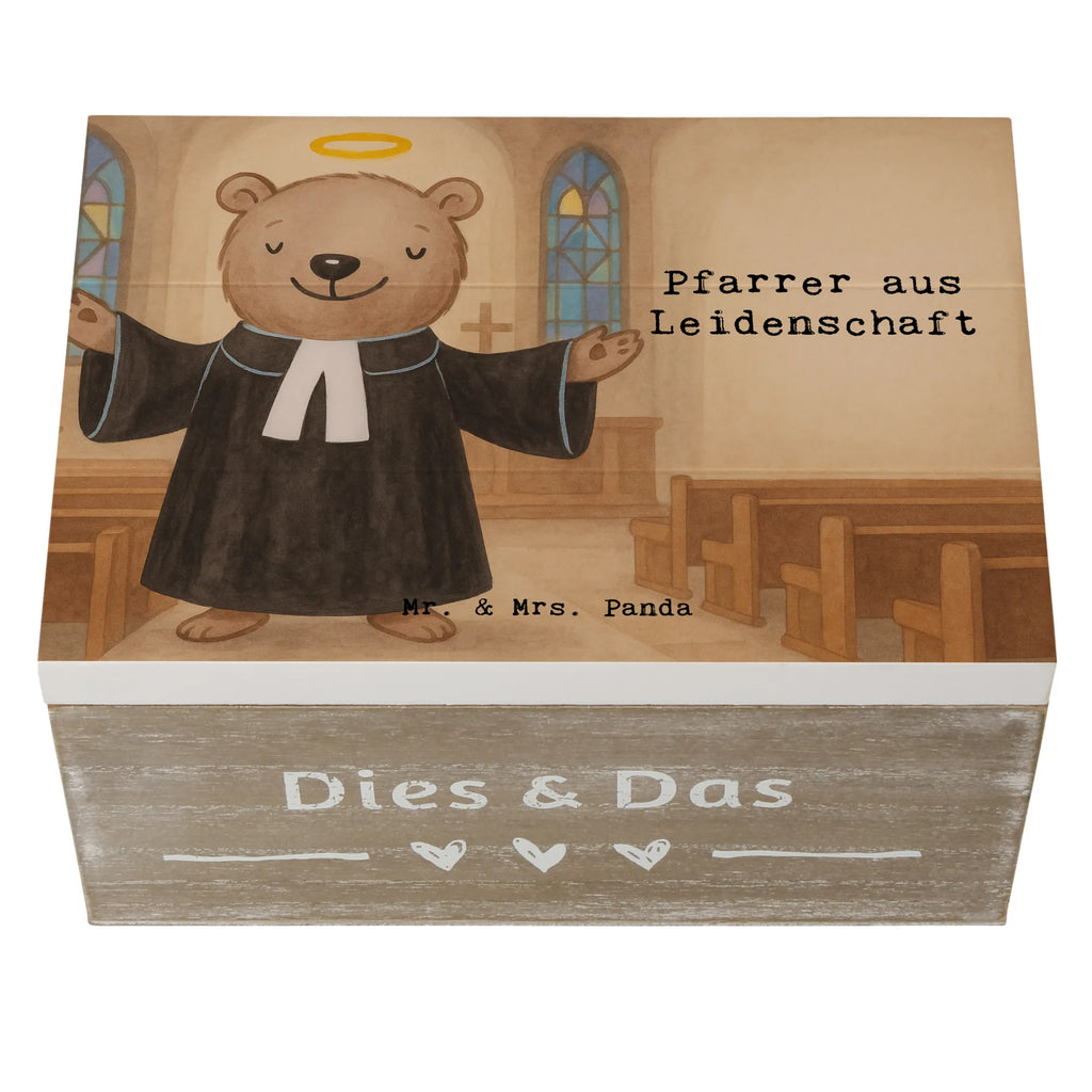 Holzkiste Pfarrer Leidenschaft Design XXL, Erinnerungsbox, Kiste, Holzkiste, Aufbewahrungsbox, Erinnerungskiste, Schatzkiste, Geschenkbox, Schatulle, Geschenkdose, Dekokiste, Truhe, Beruf, Ausbildung, Jubiläum, Abschied, Rente, Kollege, Kollegin, Geschenk, Schenken, Arbeitskollege, Mitarbeiter, Firma, Danke, Dankeschön, Pfarrer, Pastor, Prediger<br />Priester, Kirche, Theologe, Diener Gottes<br />Geistlicher