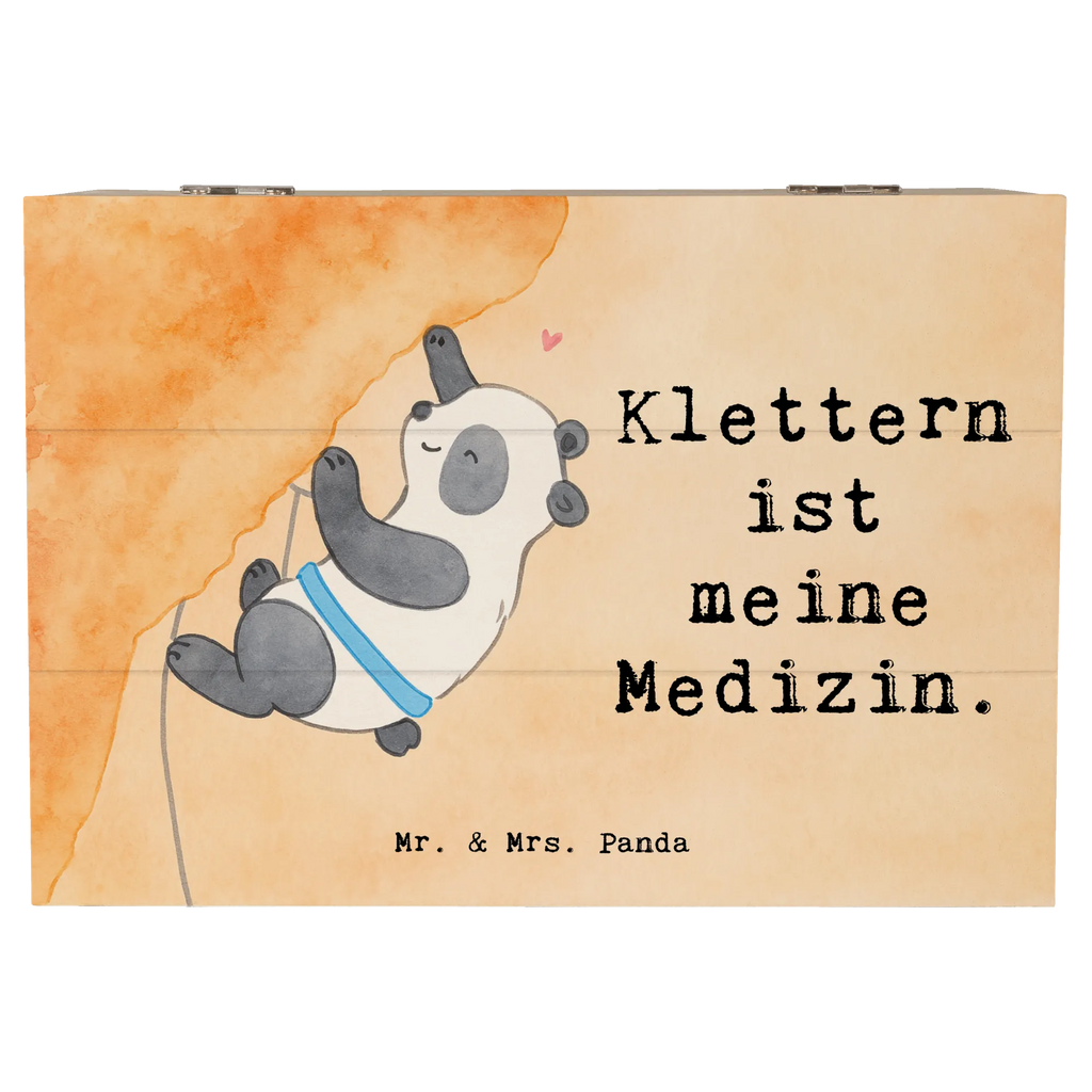 Holzkiste Panda Klettern Design Schatulle, Schatzkiste, Erinnerungsbox, Dekokiste, Aufbewahrungsbox, Kiste, Geschenkbox, Holzkiste, Geschenkdose, Truhe, Erinnerungskiste, XXL, Geschenk, Sport, Sportart, Hobby, Schenken, Danke, Dankeschön, Auszeichnung, Gewinn, Sportler, Klettersport, Klettern, Kletterhalle, Bouldern