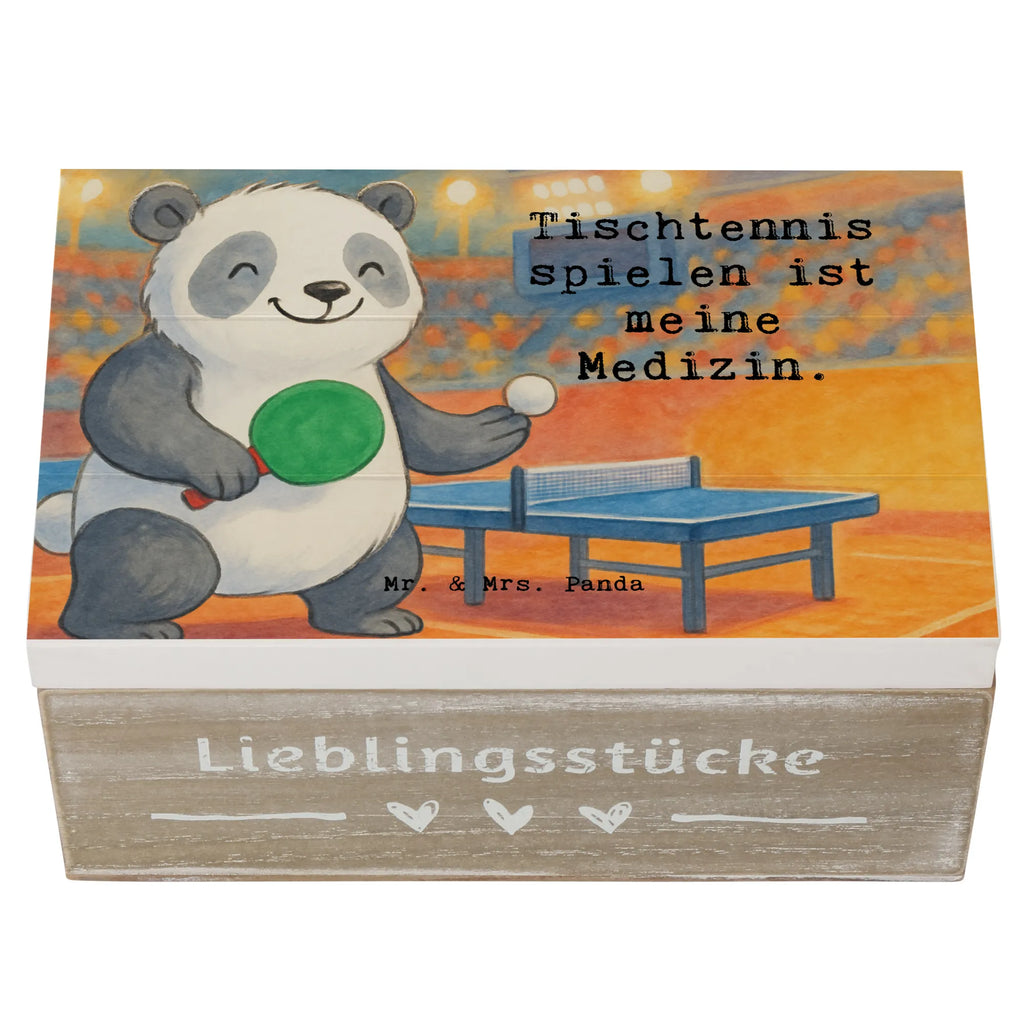 Holzkiste Panda Tischtennis Design Schatzkiste, Schatulle, Geschenkbox, Aufbewahrungsbox, Truhe, XXL, Geschenkdose, Erinnerungskiste, Erinnerungsbox, Kiste, Dekokiste, Holzkiste, Geschenk, Sport, Sportart, Hobby, Schenken, Danke, Dankeschön, Auszeichnung, Gewinn, Sportler, Tischtennis Bund, Ballsport, Tischtennis Verein, Tischtennis