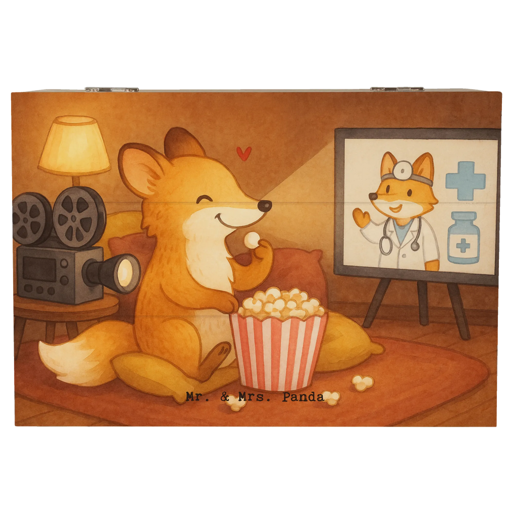 Holzkiste Fuchs Filme gucken Design XXL, Geschenkdose, Erinnerungskiste, Dekokiste, Aufbewahrungsbox, Schatulle, Erinnerungsbox, Truhe, Geschenkbox, Holzkiste, Schatzkiste, Kiste, Geschenk, Sport, Sportart, Hobby, Schenken, Danke, Dankeschön, Auszeichnung, Gewinn, Sportler, Kino, TV, Fernsehen, Filme gucken, Filmabend