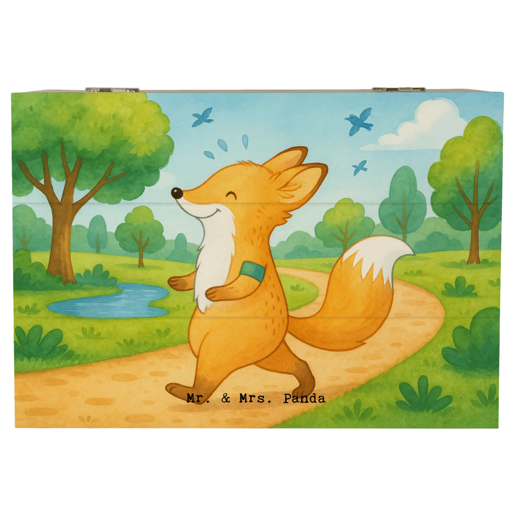 Holzkiste Fuchs Joggen Design Erinnerungskiste, Dekokiste, Holzkiste, XXL, Kiste, Schatzkiste, Aufbewahrungsbox, Geschenkbox, Erinnerungsbox, Schatulle, Truhe, Geschenkdose, Geschenk, Sport, Sportart, Hobby, Schenken, Danke, Dankeschön, Auszeichnung, Gewinn, Sportler, Dauerlauf, Laufsport, Joggen, Laufen