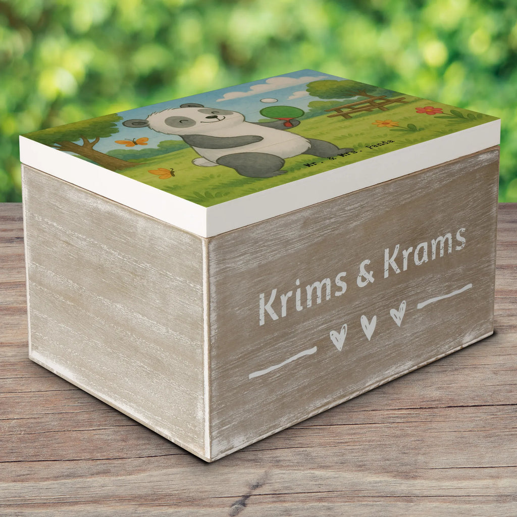 Holzkiste Panda Tischtennis Design Schatzkiste, Schatulle, Geschenkbox, Aufbewahrungsbox, Truhe, XXL, Geschenkdose, Erinnerungskiste, Erinnerungsbox, Kiste, Dekokiste, Holzkiste, Geschenk, Sport, Sportart, Hobby, Schenken, Danke, Dankeschön, Auszeichnung, Gewinn, Sportler, Tischtennis Bund, Ballsport, Tischtennis Verein, Tischtennis