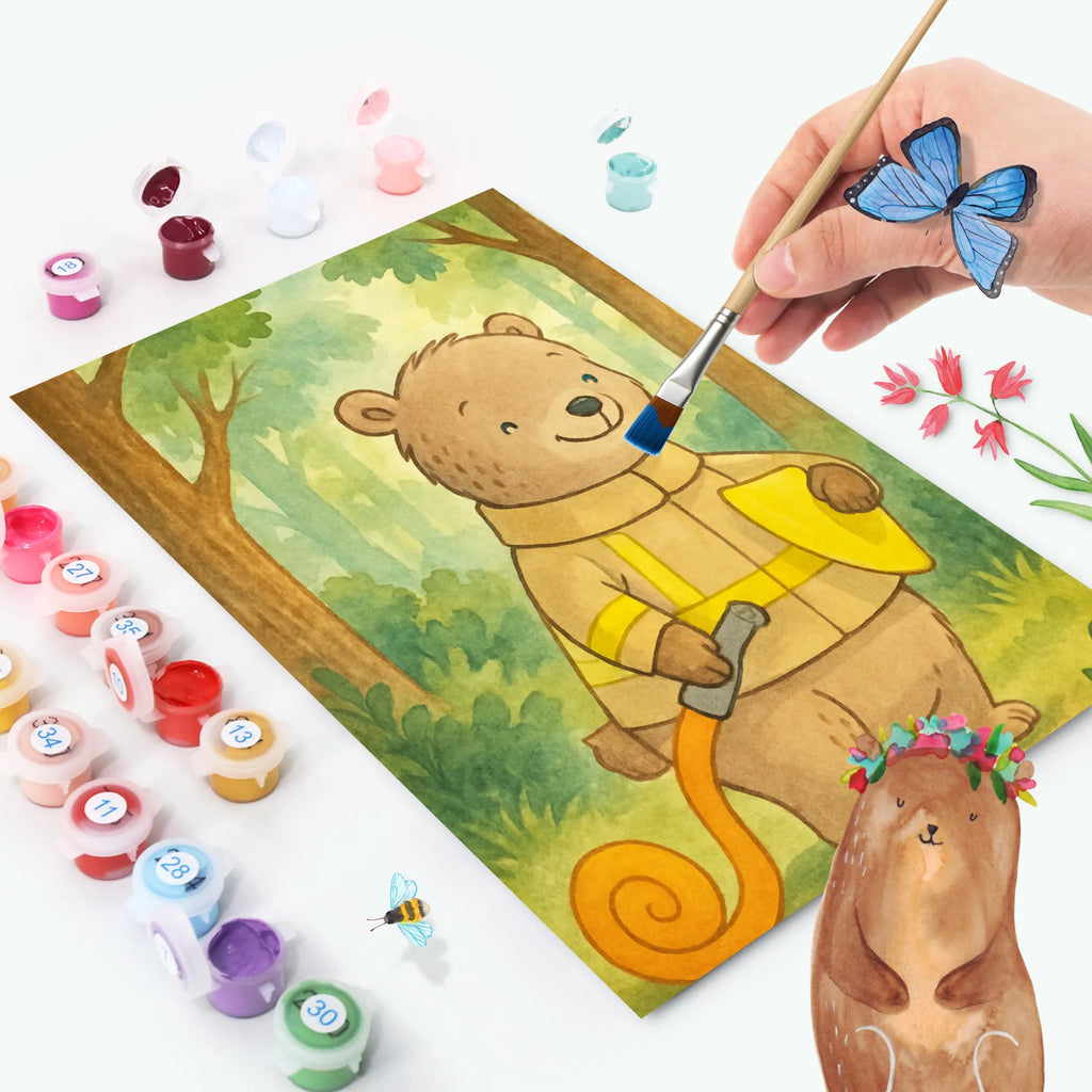 Paint by Numbers bear Volunteer firefighter Design Bastelidee, Baseln, Kunstwerk, Künstler, Kreativität, DIY, Malen, Ausmalbild, Malen nach Zahlen, Geschenk, Sport, Sportart, Hobby, Schenken, Danke, Dankeschön, Auszeichnung, Gewinn, Sportler, Jugendfeuerwehr, Feuerwehrfest, Freiwillige Feuerwehr