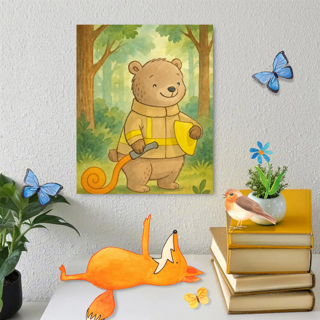 Paint by Numbers bear Volunteer firefighter Design Bastelidee, Baseln, Kunstwerk, Künstler, Kreativität, DIY, Malen, Ausmalbild, Malen nach Zahlen, Geschenk, Sport, Sportart, Hobby, Schenken, Danke, Dankeschön, Auszeichnung, Gewinn, Sportler, Jugendfeuerwehr, Feuerwehrfest, Freiwillige Feuerwehr