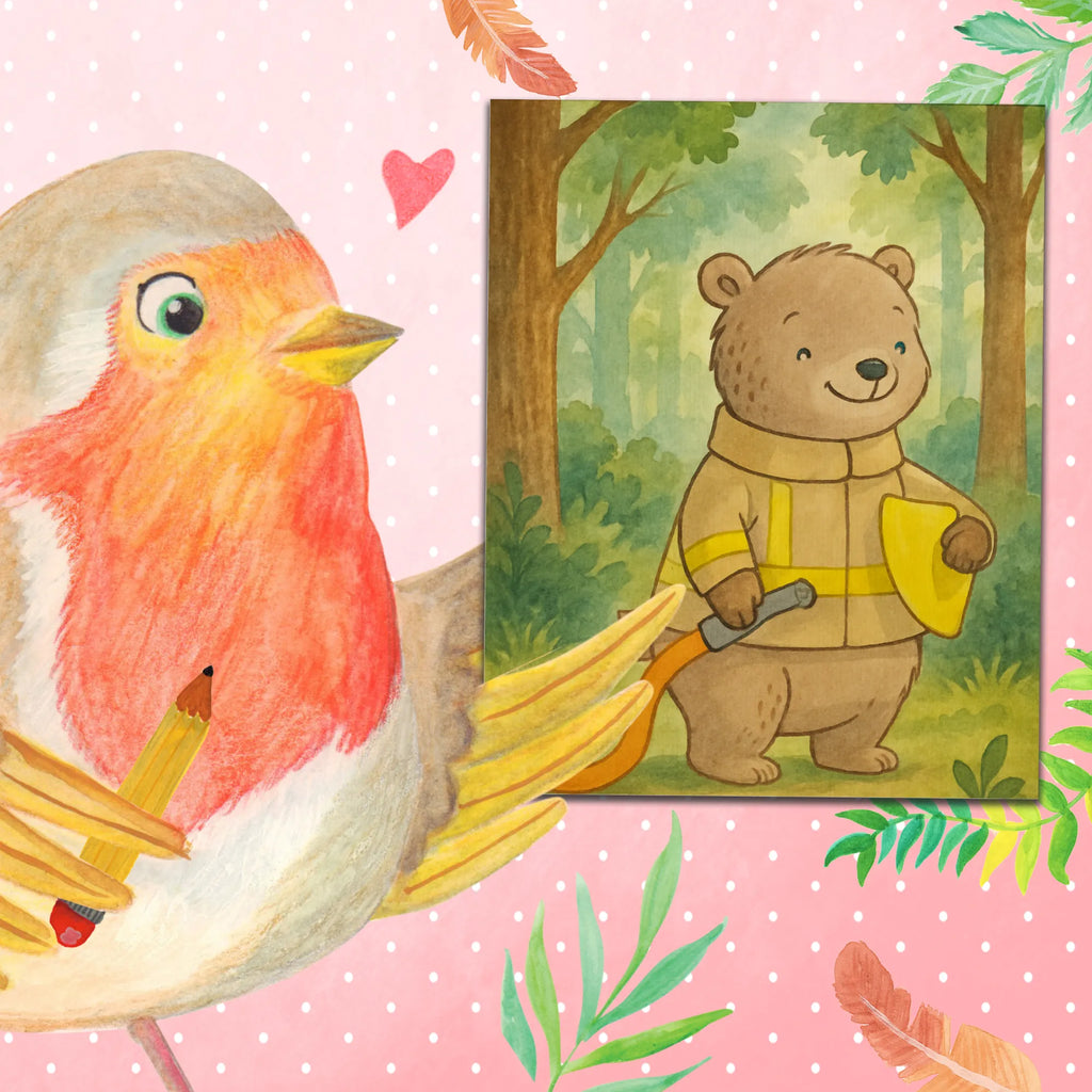 Paint by Numbers bear Volunteer firefighter Design Bastelidee, Baseln, Kunstwerk, Künstler, Kreativität, DIY, Malen, Ausmalbild, Malen nach Zahlen, Geschenk, Sport, Sportart, Hobby, Schenken, Danke, Dankeschön, Auszeichnung, Gewinn, Sportler, Jugendfeuerwehr, Feuerwehrfest, Freiwillige Feuerwehr