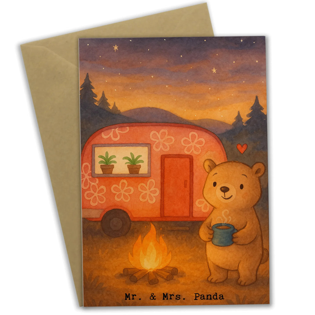 Grußkarte Bär Camper Design Einladungskarte, Ansichtskarten, Klappkarte, Glückwunschkarte, Karte, Geburtstagskarte, Grußkarte, Hochzeitskarte, Geschenk, Sport, Sportart, Hobby, Schenken, Danke, Dankeschön, Auszeichnung, Gewinn, Sportler, Urlaub, Campen, Zelten, Roadtrip, Wohnmobil, Camper, Campingplatz