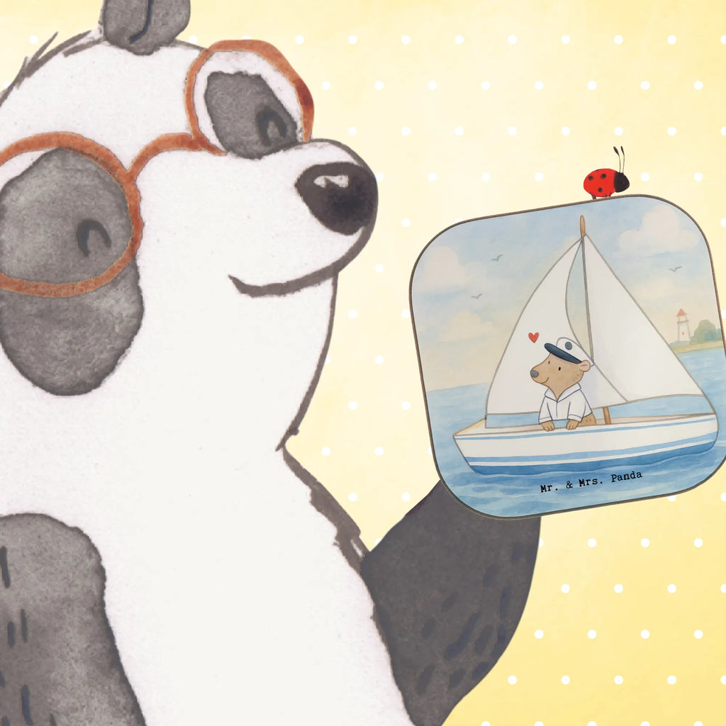 Holz Untersetzer Bär Segeln Design