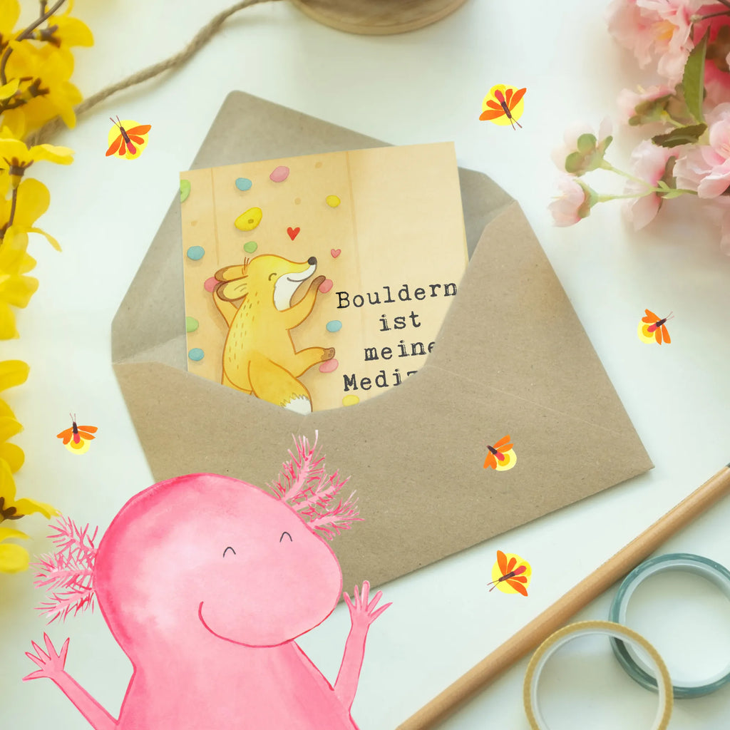 Grußkarte Fuchs Bouldern Design Karte, Ansichtskarten, Klappkarte, Glückwunschkarte, Geburtstagskarte, Einladungskarte, Hochzeitskarte, Grußkarte, Geschenk, Sport, Sportart, Hobby, Schenken, Danke, Dankeschön, Auszeichnung, Gewinn, Sportler, Kletterhalle, Boulderhalle, Klettern, bouldern
