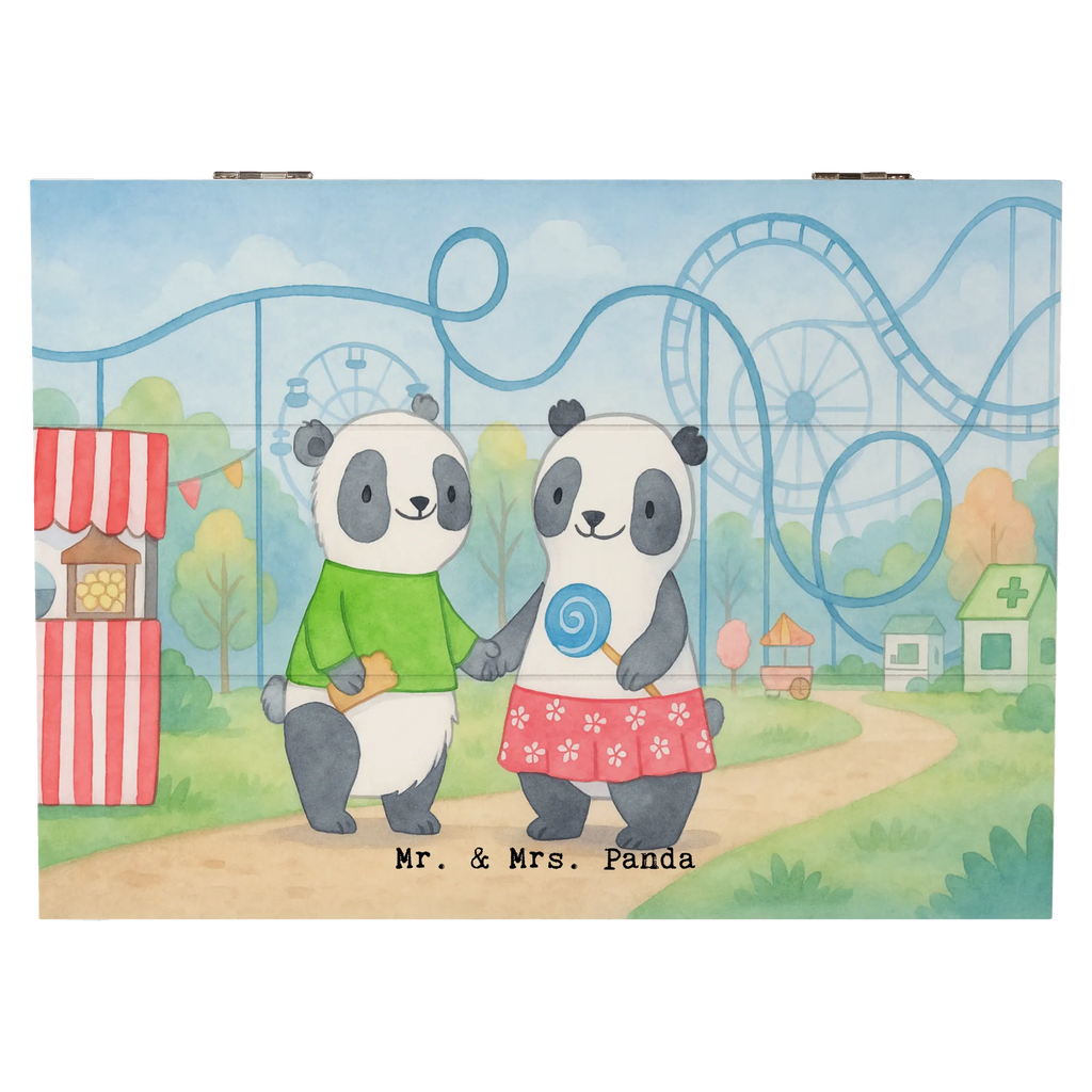 Holzkiste Pandas Freizeitpark besuchen Design Dekokiste, XXL, Schatulle, Schatzkiste, Holzkiste, Geschenkbox, Erinnerungskiste, Kiste, Erinnerungsbox, Aufbewahrungsbox, Truhe, Geschenkdose, Geschenk, Sport, Sportart, Hobby, Schenken, Danke, Dankeschön, Auszeichnung, Gewinn, Sportler, Freizeitpark besuchen, Achterbahn fahren