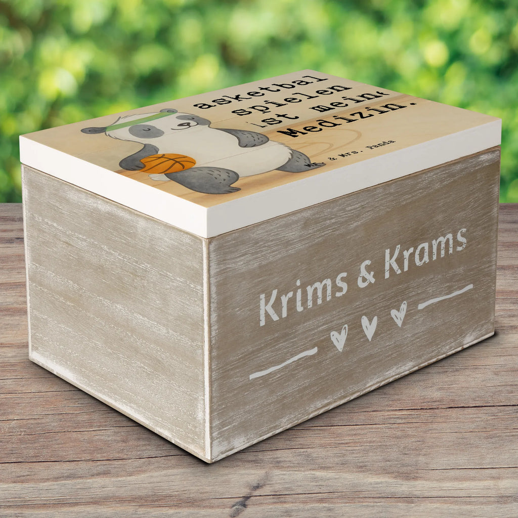 Holzkiste Panda Basketball Design Erinnerungskiste, Dekokiste, Schatulle, Geschenkdose, Schatzkiste, Holzkiste, Erinnerungsbox, Truhe, Aufbewahrungsbox, Geschenkbox, Kiste, XXL, Geschenk, Sport, Sportart, Hobby, Schenken, Danke, Dankeschön, Auszeichnung, Gewinn, Sportler, Basketballplatz, Basketball Verband, Basketball, Basketball Verein