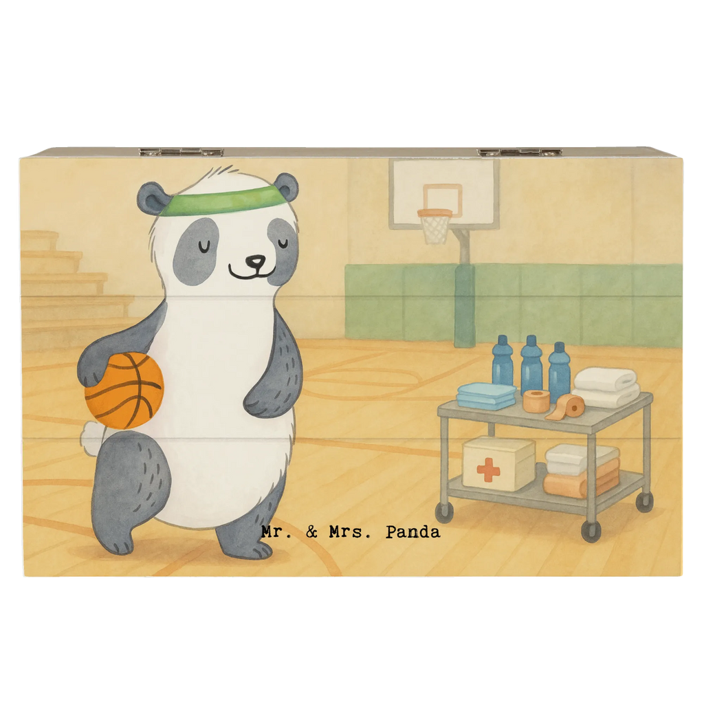 Holzkiste Panda Basketball Design Erinnerungskiste, Dekokiste, Schatulle, Geschenkdose, Schatzkiste, Holzkiste, Erinnerungsbox, Truhe, Aufbewahrungsbox, Geschenkbox, Kiste, XXL, Geschenk, Sport, Sportart, Hobby, Schenken, Danke, Dankeschön, Auszeichnung, Gewinn, Sportler, Basketballplatz, Basketball Verband, Basketball, Basketball Verein