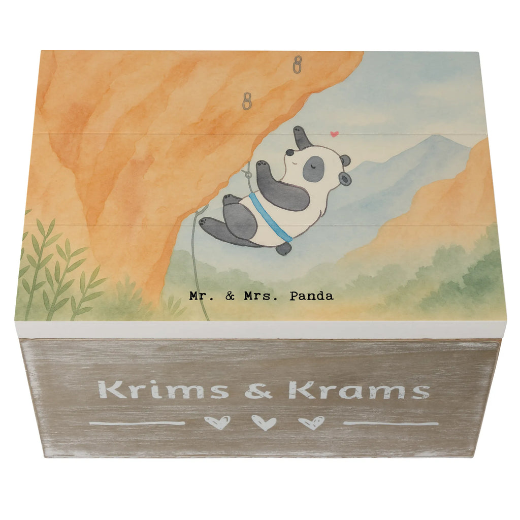 Holzkiste Panda Klettern Design Schatulle, Schatzkiste, Erinnerungsbox, Dekokiste, Aufbewahrungsbox, Kiste, Geschenkbox, Holzkiste, Geschenkdose, Truhe, Erinnerungskiste, XXL, Geschenk, Sport, Sportart, Hobby, Schenken, Danke, Dankeschön, Auszeichnung, Gewinn, Sportler, Klettersport, Klettern, Kletterhalle, Bouldern