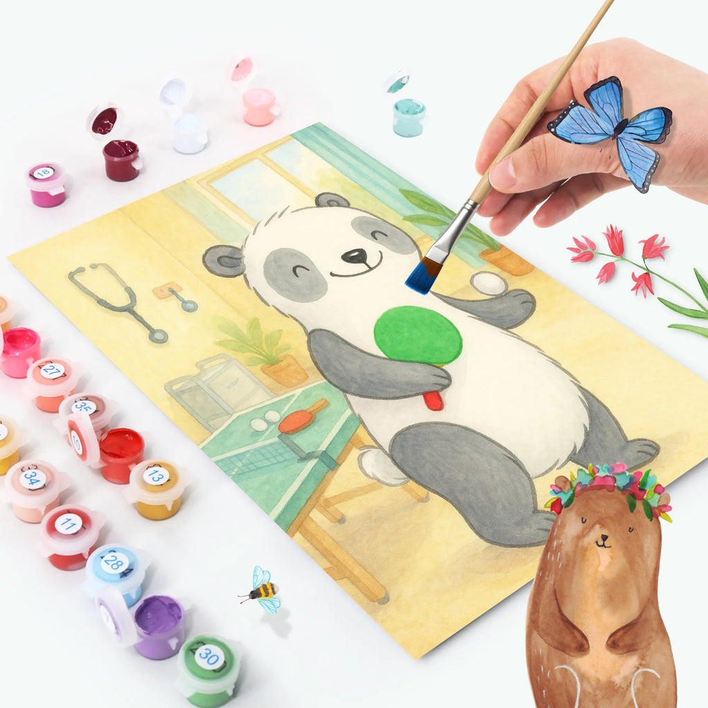 Malowanie według numerów Panda Tenis stołowy Design Baseln, Bastelidee, Malen nach Zahlen, Malen, Künstler, DIY, Kunstwerk, Kreativität, Ausmalbild, Geschenk, Sport, Sportart, Hobby, Schenken, Danke, Dankeschön, Auszeichnung, Gewinn, Sportler, Tischtennis Bund, Ballsport, Tischtennis, Tischtennis Verein