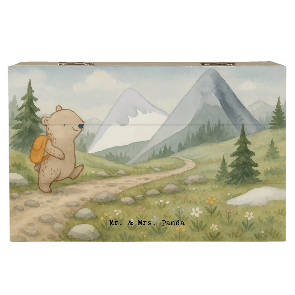 Holzkiste Bär Bergsteigen Design Schatulle, Erinnerungsbox, Schatzkiste, Geschenkdose, Kiste, Erinnerungskiste, Truhe, Dekokiste, Aufbewahrungsbox, Holzkiste, XXL, Geschenkbox, Geschenk, Sport, Sportart, Hobby, Schenken, Danke, Dankeschön, Auszeichnung, Gewinn, Sportler, wandern, Alpinismus, Trekking, Bergsteigen, Bergsport, Alpinwandern