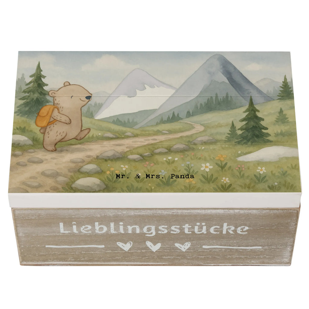 Holzkiste Bär Bergsteigen Design Schatulle, Erinnerungsbox, Schatzkiste, Geschenkdose, Kiste, Erinnerungskiste, Truhe, Dekokiste, Aufbewahrungsbox, Holzkiste, XXL, Geschenkbox, Geschenk, Sport, Sportart, Hobby, Schenken, Danke, Dankeschön, Auszeichnung, Gewinn, Sportler, wandern, Alpinismus, Trekking, Bergsteigen, Bergsport, Alpinwandern