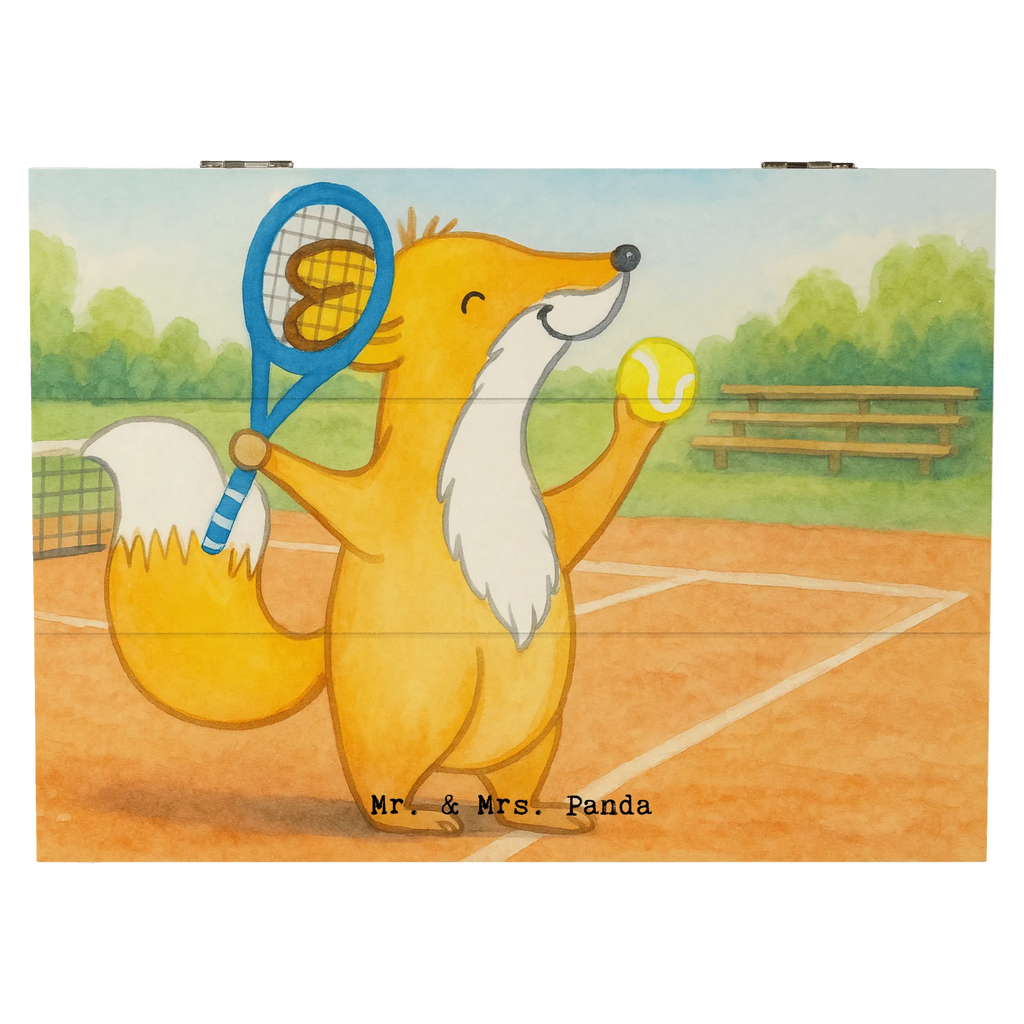 Holzkiste Fuchs Tennis spielen Design Holzkiste, Geschenkbox, Dekokiste, Geschenkdose, XXL, Erinnerungskiste, Aufbewahrungsbox, Kiste, Schatulle, Erinnerungsbox, Truhe, Schatzkiste, Geschenk, Sport, Sportart, Hobby, Schenken, Danke, Dankeschön, Auszeichnung, Gewinn, Sportler, Ballsportart, Tennisverein, Tennis Turnier, Tennisclub, Tennis spielen
