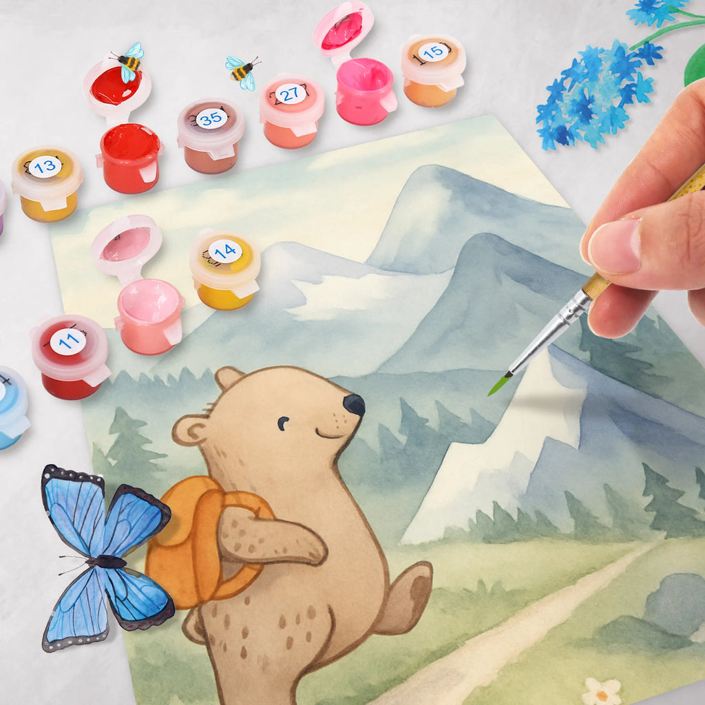 Malowanie według numerów Niedźwiedź Wspinaczka górska Design Prezent, Sport, Dyscyplina sportowa, Hobby, Darować, Dziękuję, Dzięki, Wyróżnienie, Wygrana, Sportowiec