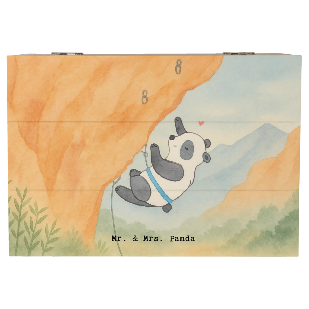 Holzkiste Panda Klettern Design Schatulle, Schatzkiste, Erinnerungsbox, Dekokiste, Aufbewahrungsbox, Kiste, Geschenkbox, Holzkiste, Geschenkdose, Truhe, Erinnerungskiste, XXL, Geschenk, Sport, Sportart, Hobby, Schenken, Danke, Dankeschön, Auszeichnung, Gewinn, Sportler, Klettersport, Klettern, Kletterhalle, Bouldern