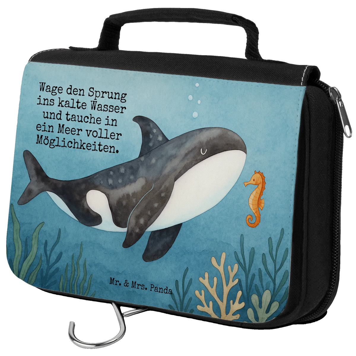 Kulturbeutel Orca Design kulturtäschchen, Schminkbeutel, Kosmetiktasche, badtasche, Schminktasche, Make-Up Tasche, Necessaire, Toilettentasche, Kosmetikbeutel, Kulturtasche, Waschbeutel, hygienebeutel, hygienetasche, kosmetiktäschchen, beautycase, Reisebeutel, Waschtasche, Kulturbeutel, beauty case, duschbeutel, Reise-Kulturtasche, Meer, Urlaub, Meerestiere, Orcas, Möglichkeiten, Orca, Büro, Killerwal, Arbeit, Wal, Startup, Motivation, Selbstliebe, Neustart