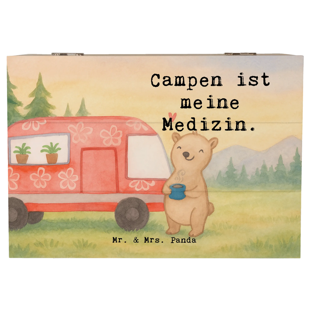 Holzkiste Bär Camper Design Aufbewahrungsbox, XXL, Schatzkiste, Erinnerungsbox, Holzkiste, Geschenkbox, Kiste, Truhe, Dekokiste, Schatulle, Geschenkdose, Erinnerungskiste, Geschenk, Sport, Sportart, Hobby, Schenken, Danke, Dankeschön, Auszeichnung, Gewinn, Sportler, Roadtrip, Camper, Campen, Campingplatz, Zelten, Urlaub, Wohnmobil