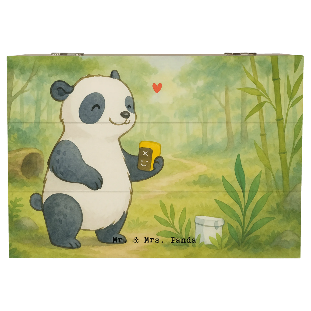 Holzkiste Panda Geocaching Design XXL, Geschenkbox, Erinnerungskiste, Truhe, Erinnerungsbox, Schatzkiste, Kiste, Schatulle, Holzkiste, Aufbewahrungsbox, Dekokiste, Geschenkdose, Geschenk, Sport, Sportart, Hobby, Schenken, Danke, Dankeschön, Auszeichnung, Gewinn, Sportler, Geocaching, Schatzsuchen, GPS Schnitzeljagd, Opencaching
