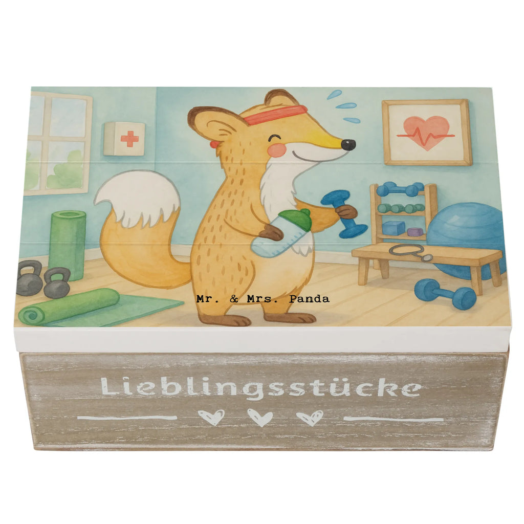 Holzkiste Fuchs Fitness Design Kiste, Erinnerungsbox, Dekokiste, Schatzkiste, Truhe, Aufbewahrungsbox, Geschenkdose, Geschenkbox, Schatulle, Erinnerungskiste, Holzkiste, XXL, Geschenk, Sport, Sportart, Hobby, Schenken, Danke, Dankeschön, Auszeichnung, Gewinn, Sportler, Fitnessstudio, Sportclub, Kraftsport, Fitness, Sport treiben