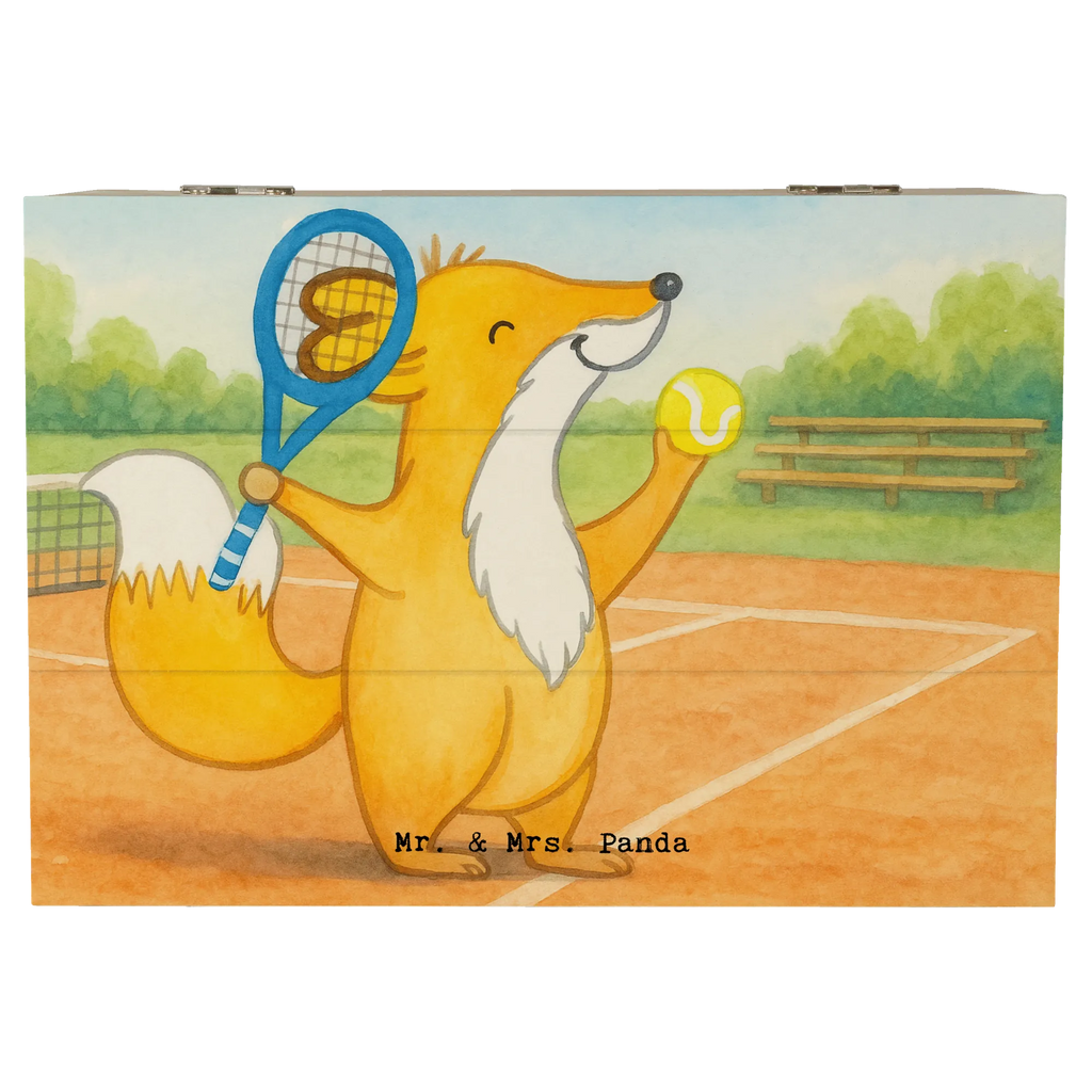 Holzkiste Fuchs Tennis spielen Design Holzkiste, Geschenkbox, Dekokiste, Geschenkdose, XXL, Erinnerungskiste, Aufbewahrungsbox, Kiste, Schatulle, Erinnerungsbox, Truhe, Schatzkiste, Geschenk, Sport, Sportart, Hobby, Schenken, Danke, Dankeschön, Auszeichnung, Gewinn, Sportler, Ballsportart, Tennisverein, Tennis Turnier, Tennisclub, Tennis spielen
