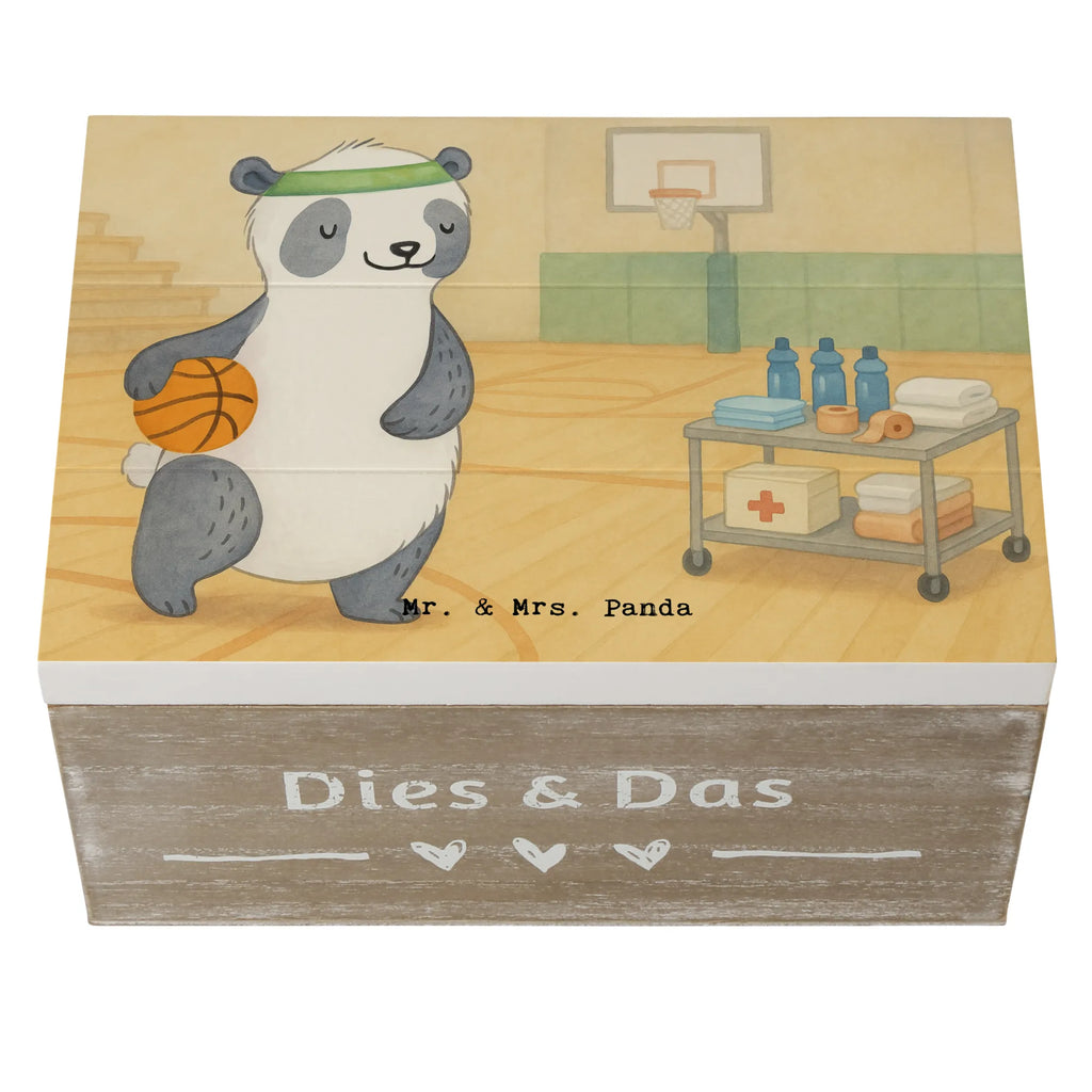Holzkiste Panda Basketball Design Erinnerungskiste, Dekokiste, Schatulle, Geschenkdose, Schatzkiste, Holzkiste, Erinnerungsbox, Truhe, Aufbewahrungsbox, Geschenkbox, Kiste, XXL, Geschenk, Sport, Sportart, Hobby, Schenken, Danke, Dankeschön, Auszeichnung, Gewinn, Sportler, Basketballplatz, Basketball Verband, Basketball, Basketball Verein