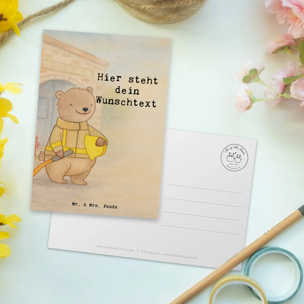 Personalisierte Postkarte Bär Freiwillige Feuerwehr Design Grußkarte mit Namen, Ansichtskarte mit Wunschtext, Karte mit Namen, Einladung mit Namen, Grußkarte mit Wunschtext, Postkarte personalisierbar, Einladung mit Wunschtext, Ansichtskarte mit Namen, Postkarte mit Wunschtext, Karte mit Wunschtext, Postkarte bedrucken, Geschenkkarte mit Wunschtext, Postkarte mit Namen, Geschenkkarte mit Namen, Geschenk, Sport, Sportart, Hobby, Schenken, Danke, Dankeschön, Auszeichnung, Gewinn, Sportler, Feuerwehrfest, Jugendfeuerwehr, Freiwillige Feuerwehr