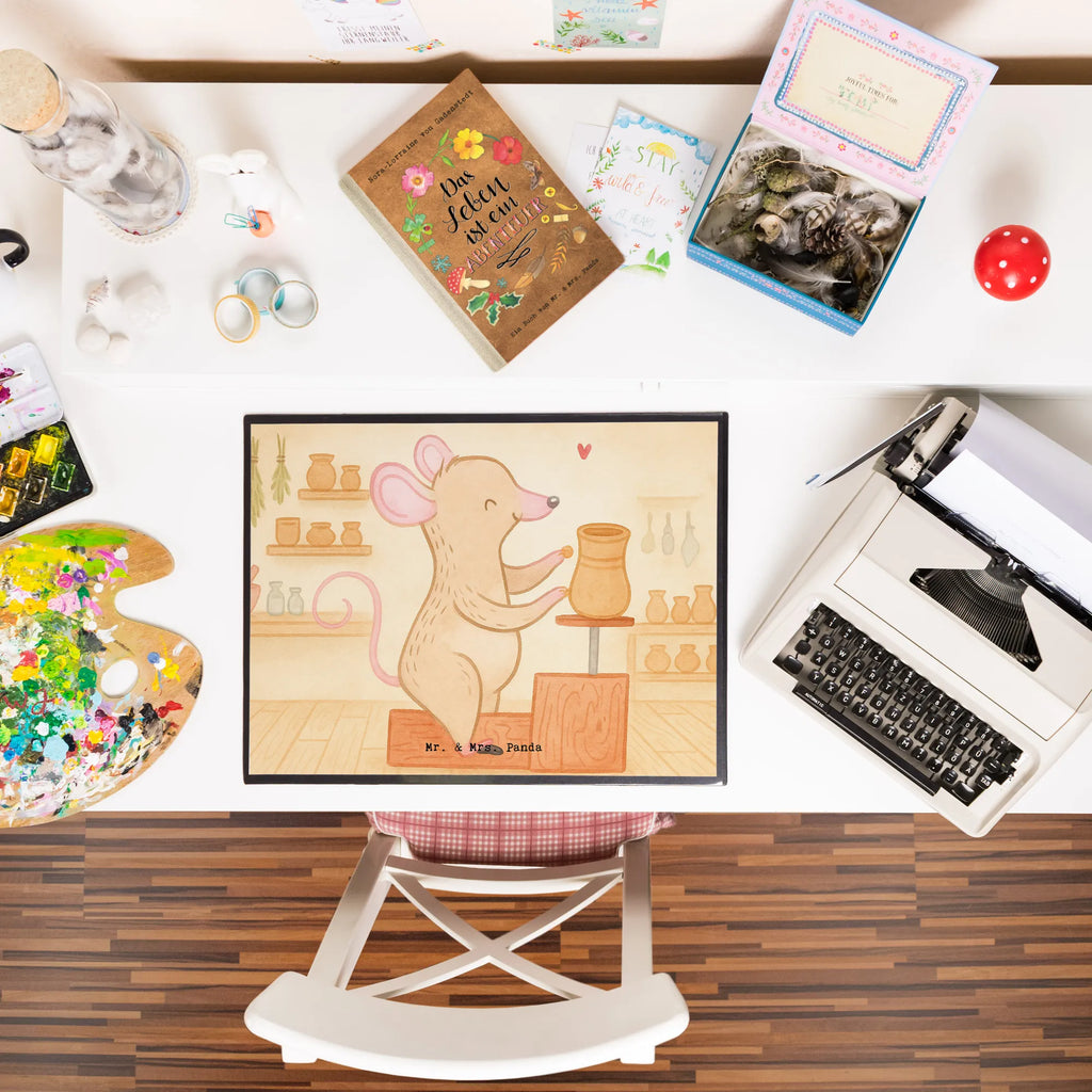 Schreibtischunterlage Maus Töpfern Design Schreibtischunterlage Groß, Schreibtischauflage, Bürobedarf, Büroartikel, Schreibwaren, Schreibtisch Unterlagen, Schreibunterlage, Geschenk, Sport, Sportart, Hobby, Schenken, Danke, Dankeschön, Auszeichnung, Gewinn, Sportler, Töpferkurs, Töpferei, Töpfern