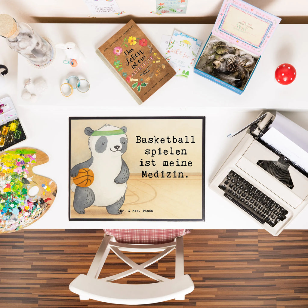 Schreibtischunterlage Panda Basketball Design Bürobedarf, Schreibtisch Unterlagen, Schreibtischunterlage Groß, Schreibwaren, Büroartikel, Schreibunterlage, Schreibtischauflage, Geschenk, Sport, Sportart, Hobby, Schenken, Danke, Dankeschön, Auszeichnung, Gewinn, Sportler, Basketball Verband, Basketball Verein, Basketballplatz, Basketball